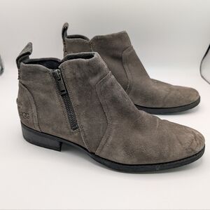 Ugg Leather Suede Ankle Boots